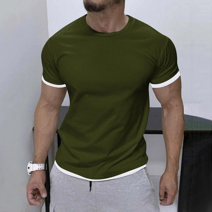 T-shirt Sport Homme Rouge Taille L Mélange de Fibres 5