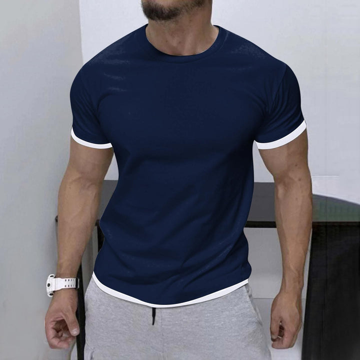 T-shirt Sport Homme Rouge Taille L Mélange de Fibres 6
