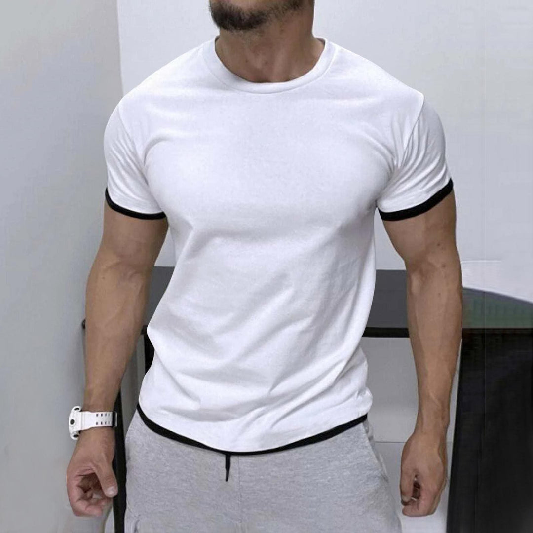 T-shirt Sport Homme Rouge Taille L Mélange de Fibres 8