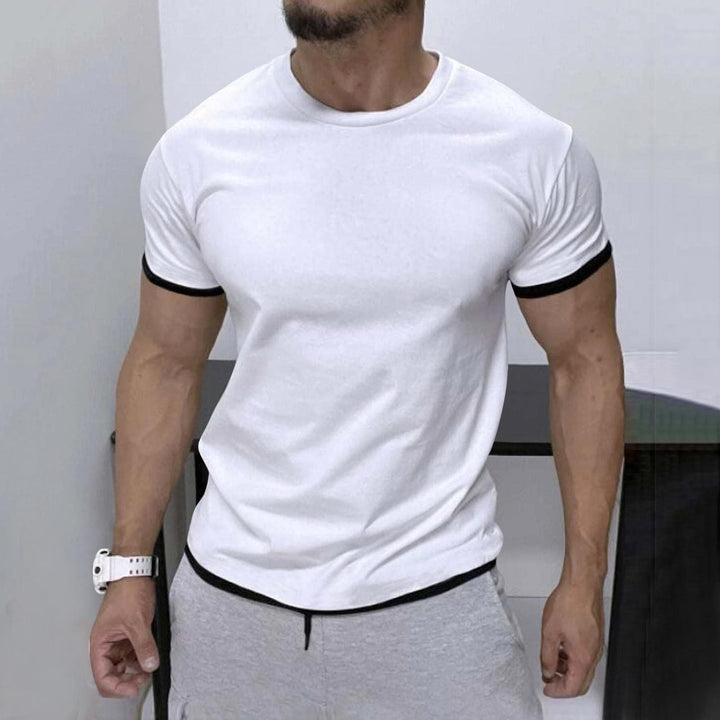 T-shirt Sport Homme Rouge Taille L Mélange de Fibres 8