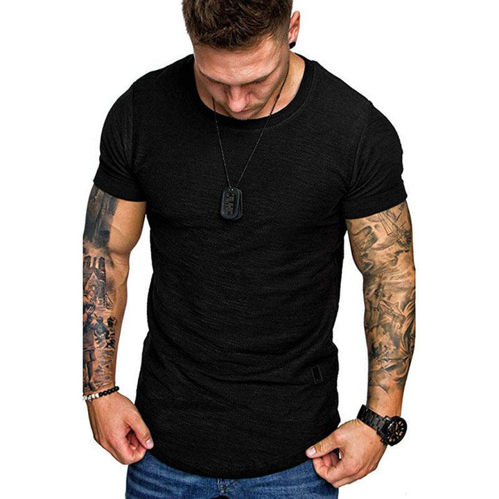 T Shirt Homme Kaki Taille L Coton Manches Courtes Oversize 5