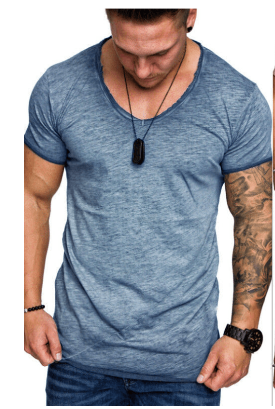 T Shirt Homme Kaki Taille L Coton Manches Courtes Oversize 9