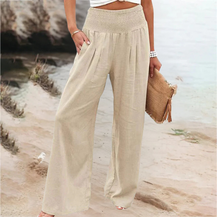 Variant image for Pantalon d'été Femme à Jambes Larges en Polyester – Élégant, Confortable et Pratique avec Poches-49