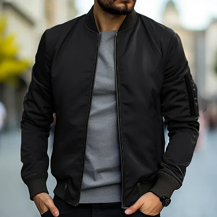 Veste Bomber Femme Élégante Noir – Confort Slim-Fit avec Poches Fonctionnelles et Doublure Légère 2