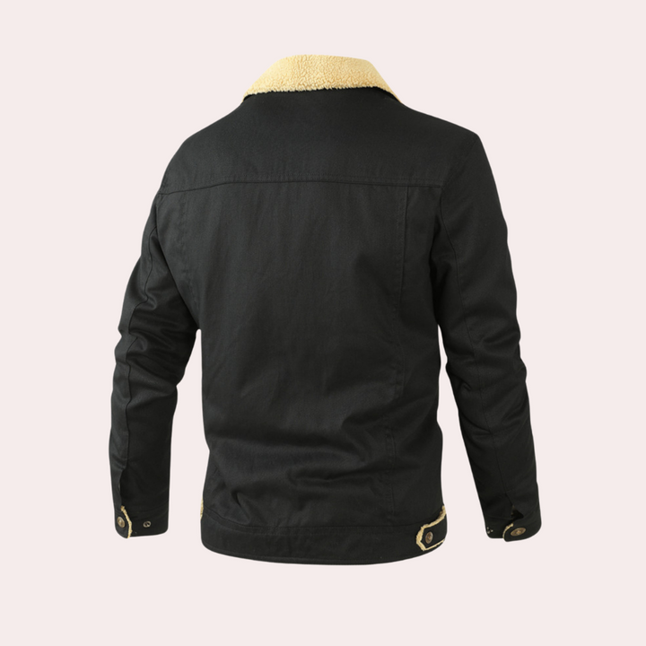 Veste Bomber Vintage Homme Élégante et Chaude, Idéale pour Printemps et Été, Polyvalente avec Poches Fonctionnelles 3