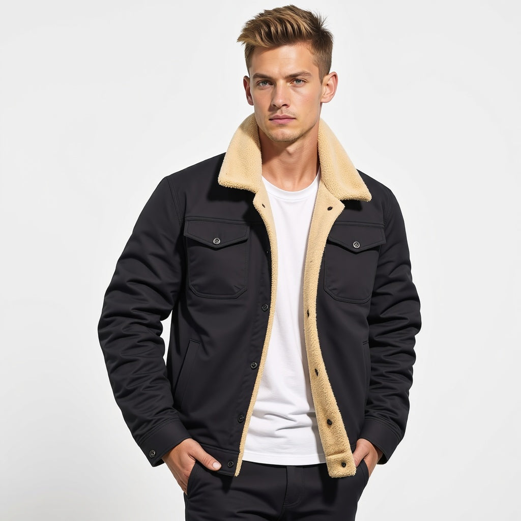 Veste Bomber Vintage Homme Élégante et Chaude, Idéale pour Printemps et Été, Polyvalente avec Poches Fonctionnelles 8