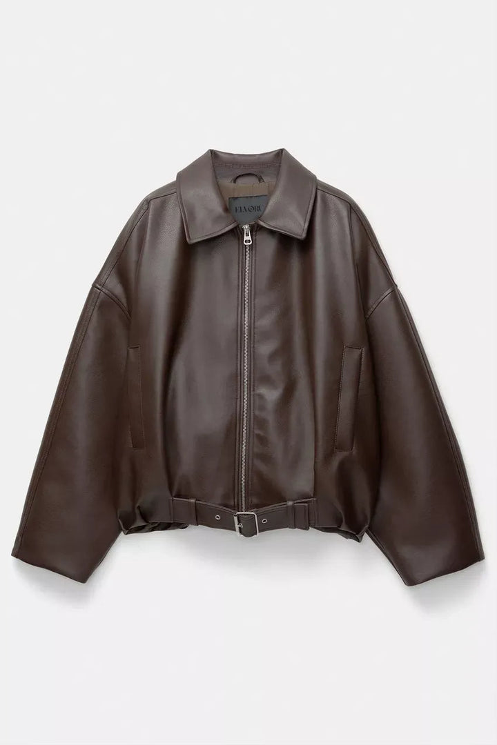 Veste Femme Retro Cuir Synthétique Taille M Noir 4