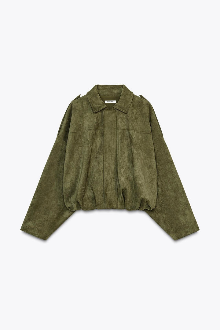 Veste Femme Suédine Beige Taille M Ample 1
