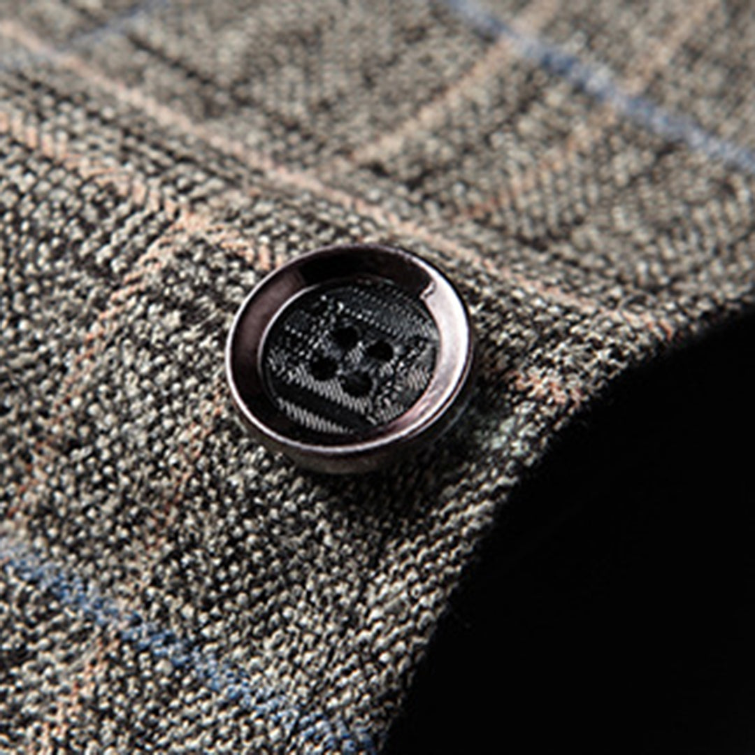 Veste Homme Ajustée en Polyester et Coton, Blazer d'Été Léger avec Motif Brodé et Poches – Élégance et Confort 4