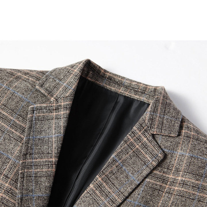 Veste Homme Ajustée en Polyester et Coton, Blazer d'Été Léger avec Motif Brodé et Poches – Élégance et Confort 7