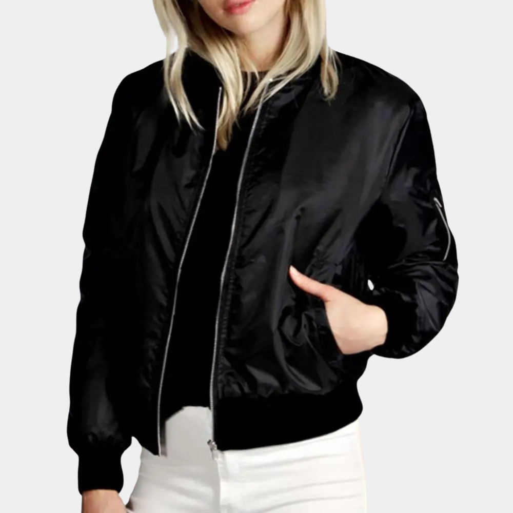 Veste d'été légère pour femmes - Ilaria, bomber mode en vert, noir et rouge 0