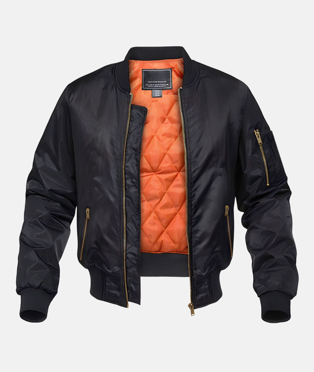 Veste en Cuir Femme Bomber Luxe avec Poches Pratiques – Style Militaire, Matériaux de Haute Qualité, Disponible en Noir, Vert, Bleu 0