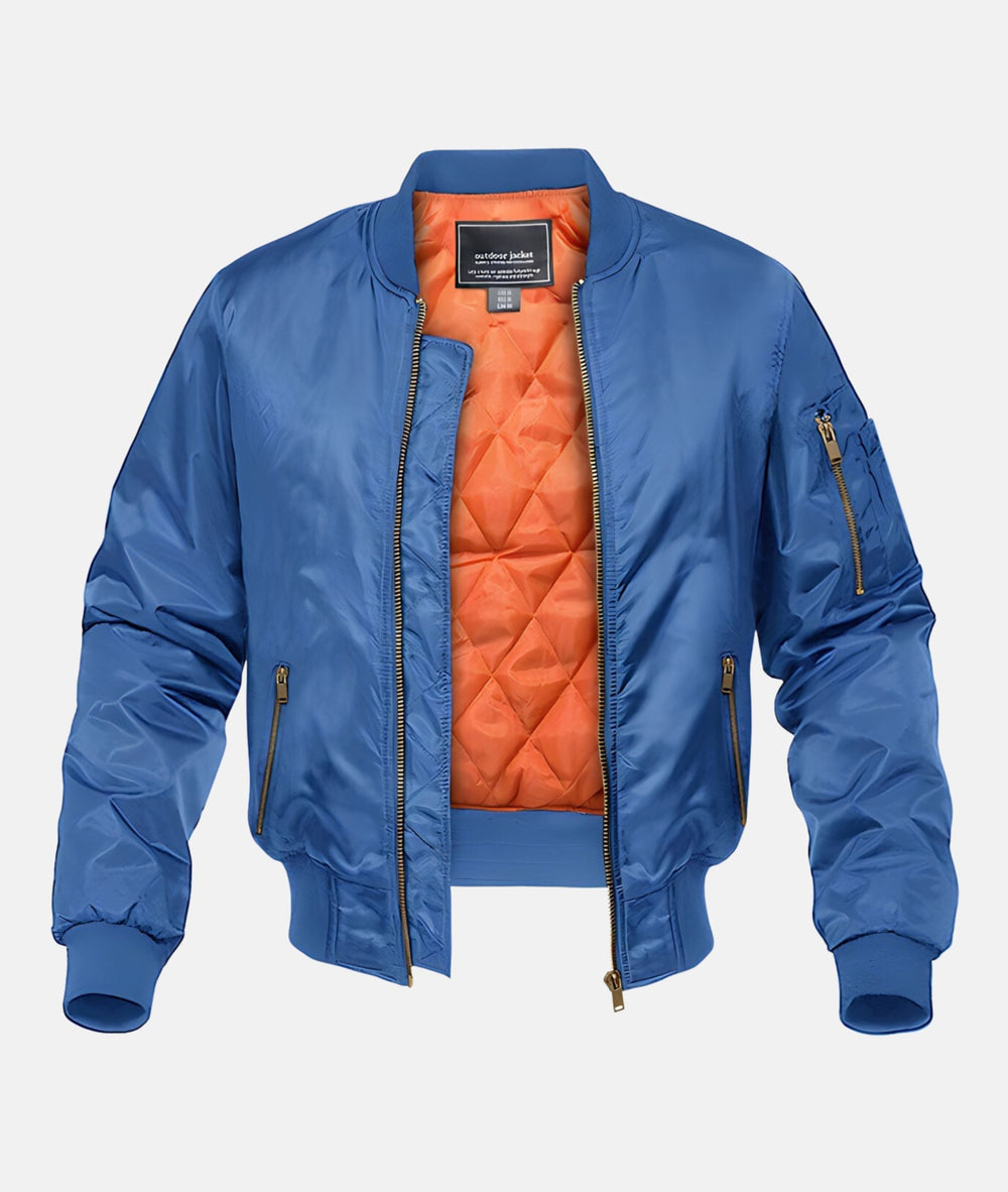 Veste en Cuir Femme Bomber Luxe avec Poches Pratiques – Style Militaire, Matériaux de Haute Qualité, Disponible en Noir, Vert, Bleu 1