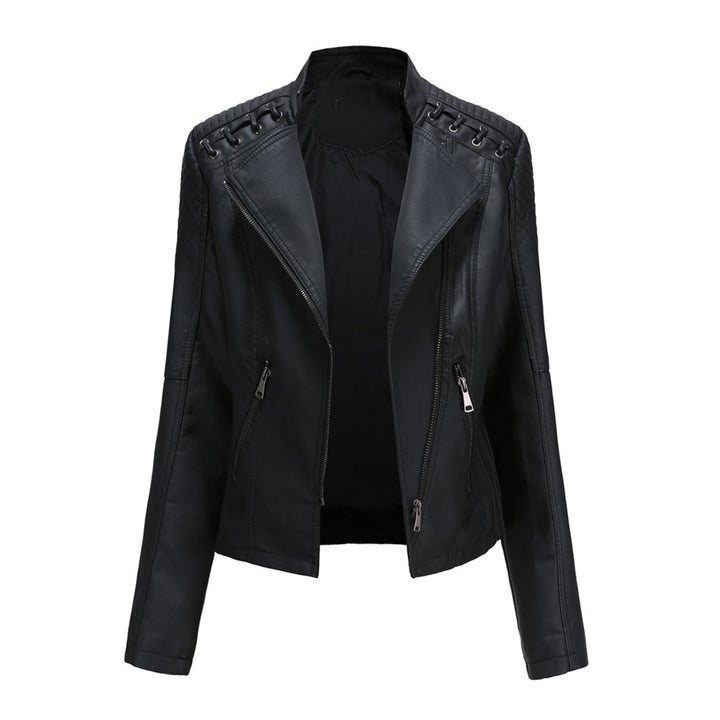 Veste en Cuir Femme Élégante – Style Moderne et Confort Optimal, Cuir PU, Coupe Normale, Détails Chic, Poches Pratiques 0