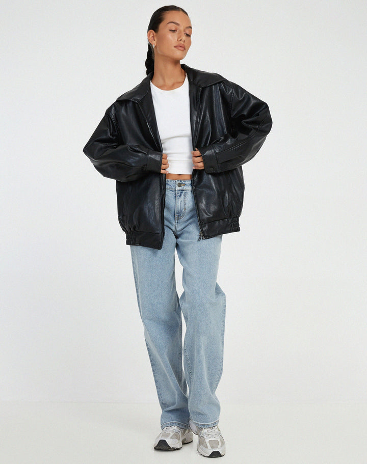 Veste en Cuir Oversize Femme – Élégante et Confortable, Style Chic, Plusieurs Tailles Disponibles 7