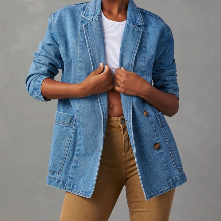 Veste en Jean Femme Légère et Élégante pour le Printemps et l'Été – Denim Stylé 0