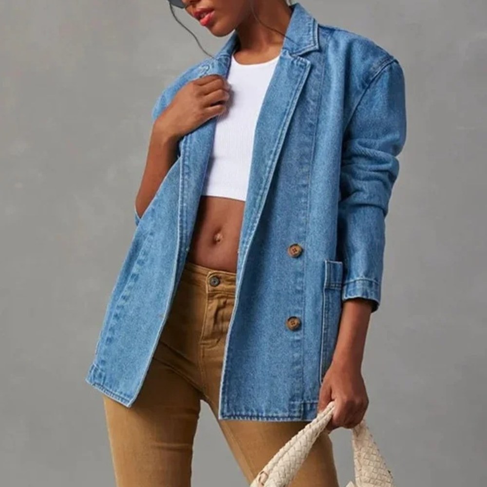 Veste en Jean Femme Légère et Élégante pour le Printemps et l'Été – Denim Stylé 1