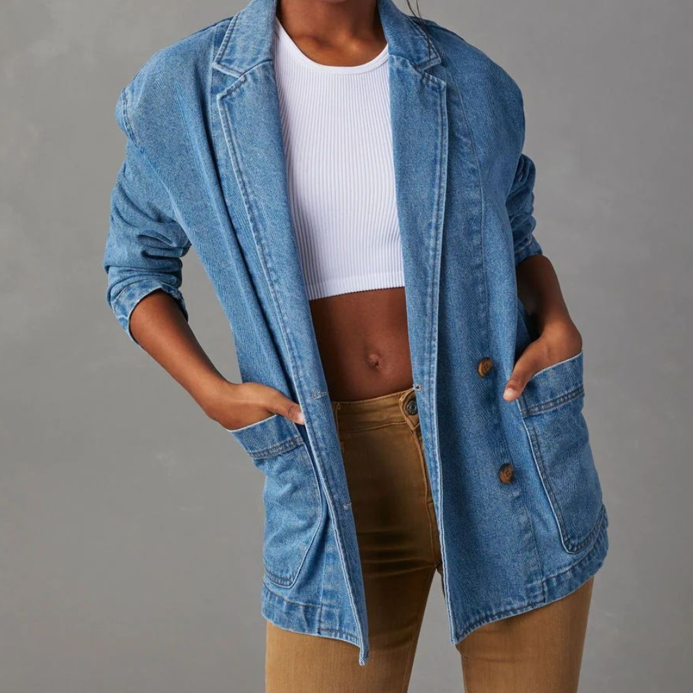 Veste en Jean Femme Légère et Élégante pour le Printemps et l'Été – Denim Stylé 2