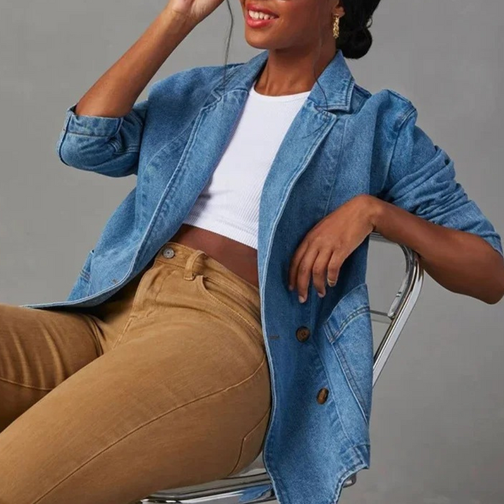 Veste en Jean Femme Légère et Élégante pour le Printemps et l'Été – Denim Stylé 3
