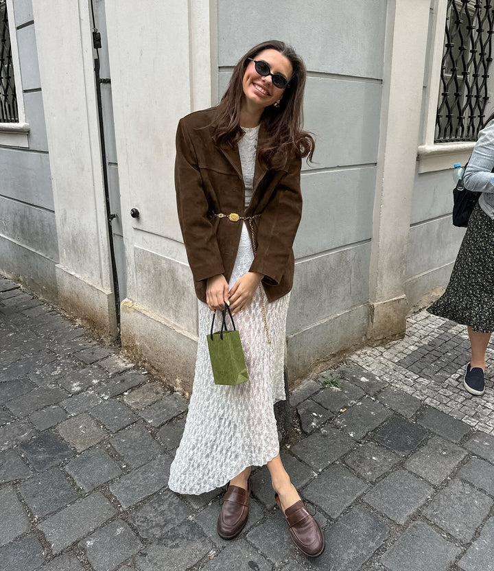 Veste en Suède Femme - Chic et Confortable pour l'Automne, Couleur Brun 4