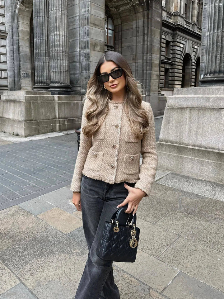 Veste en Tweed Élégante pour Femme – Coupe Ajustée et Matériau de Haute Qualité 5