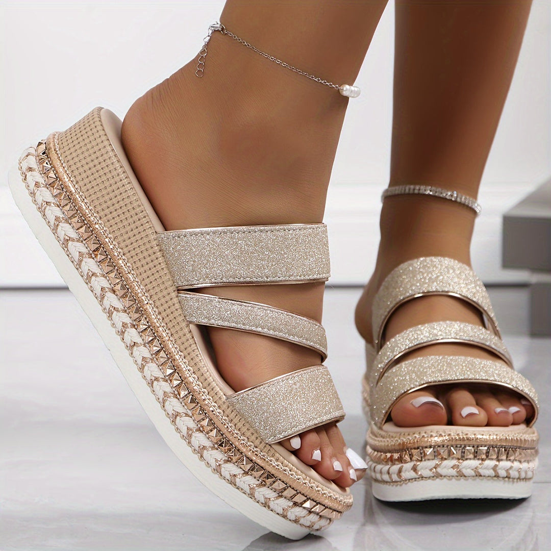 Sandales Orthopédiques Confortables Femme en Champagne pour le Printemps et l'Été – Design Ouvert et Semelle Respirante-4
