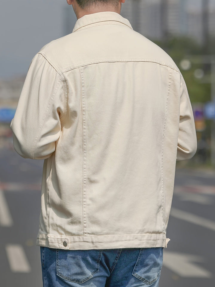 Veste en Jean Homme Décontractée en Coton Premium – Style Élégant et Confortable, Poches Pratiques, Tailles S à XL-4
