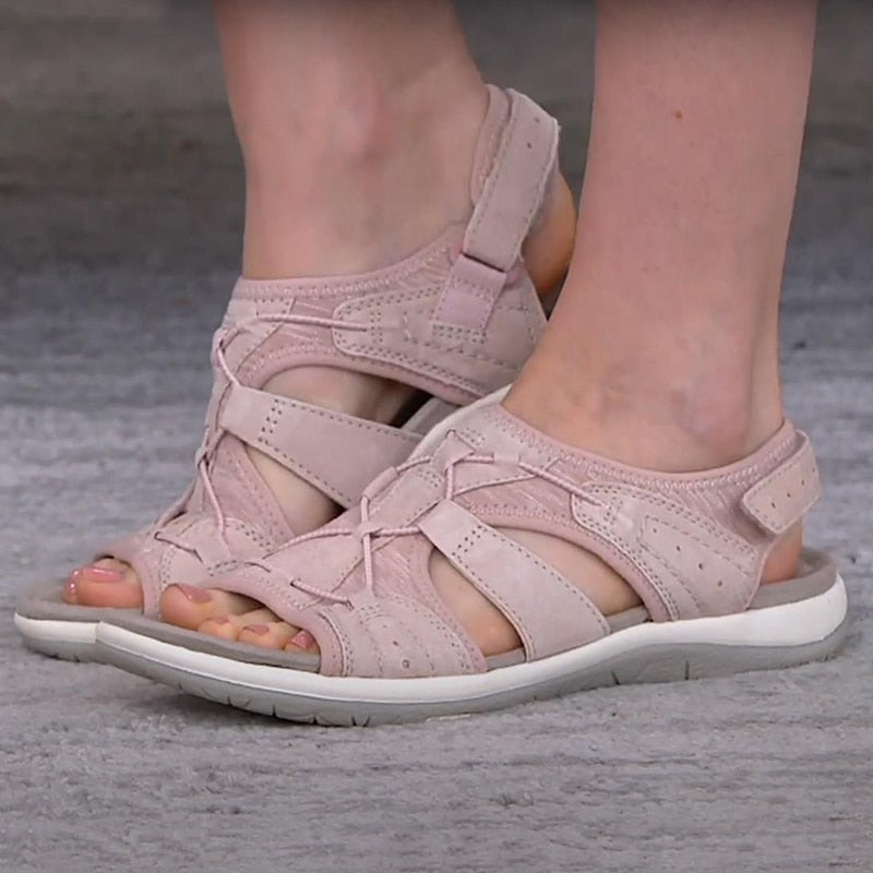 Sandales d'été réglables pour femme avec semelle en mousse à mémoire et soutien de voûte – Confort optimal et design ajustable-4