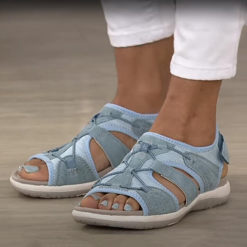 Sandales d'été réglables pour femme avec semelle en mousse à mémoire et soutien de voûte – Confort optimal et design ajustable-2