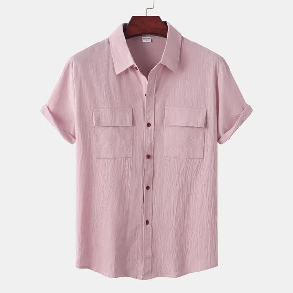 Variant image for Chemise en Lin et Coton Homme à Manches Courtes – Confortable et Élégante pour l'Été-41