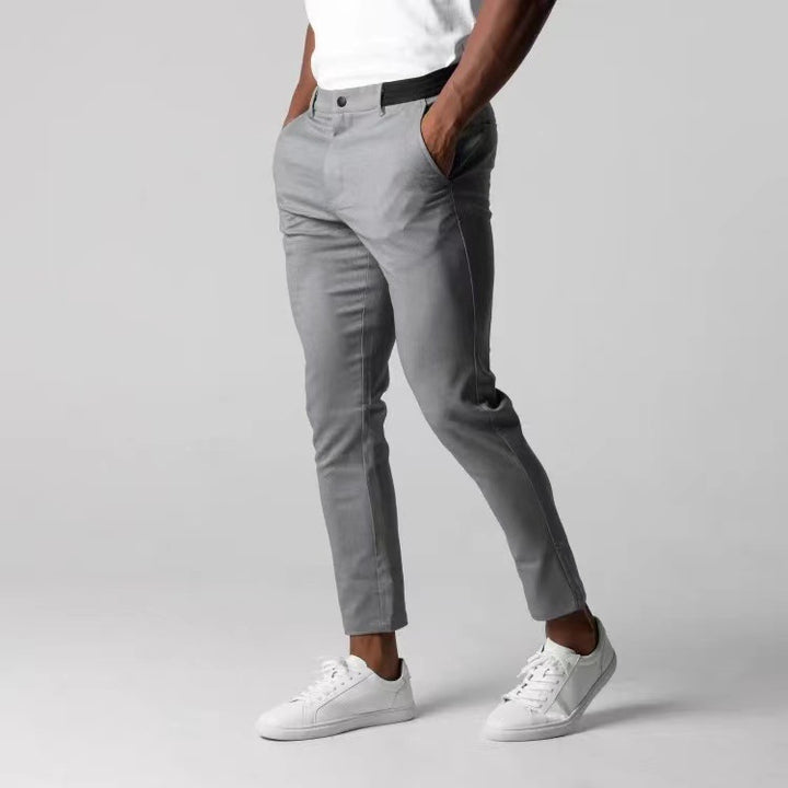 Pantalon Chino Élastique Homme Ajusté – Confort, Style et Flexibilité au Quotidien