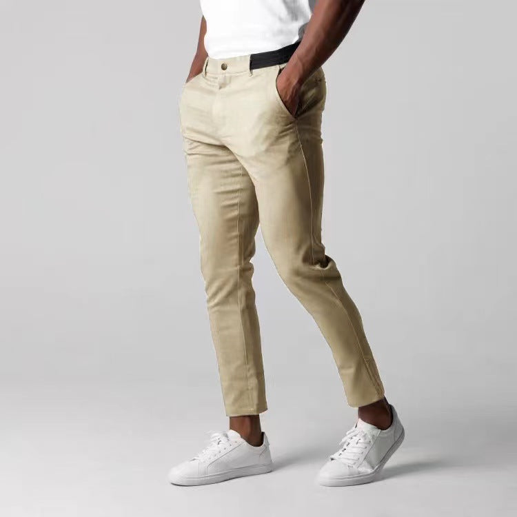 Pantalon Chino Élastique Homme Ajusté – Confort, Style et Flexibilité au Quotidien