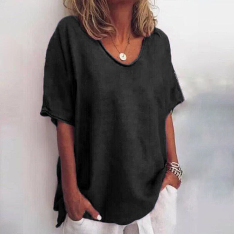 Variant image for Chemisier Détendu Femme en Tissu Léger – Blouse Polyvalente et Confortable pour Toutes Occasions, Tailles S à XL-41