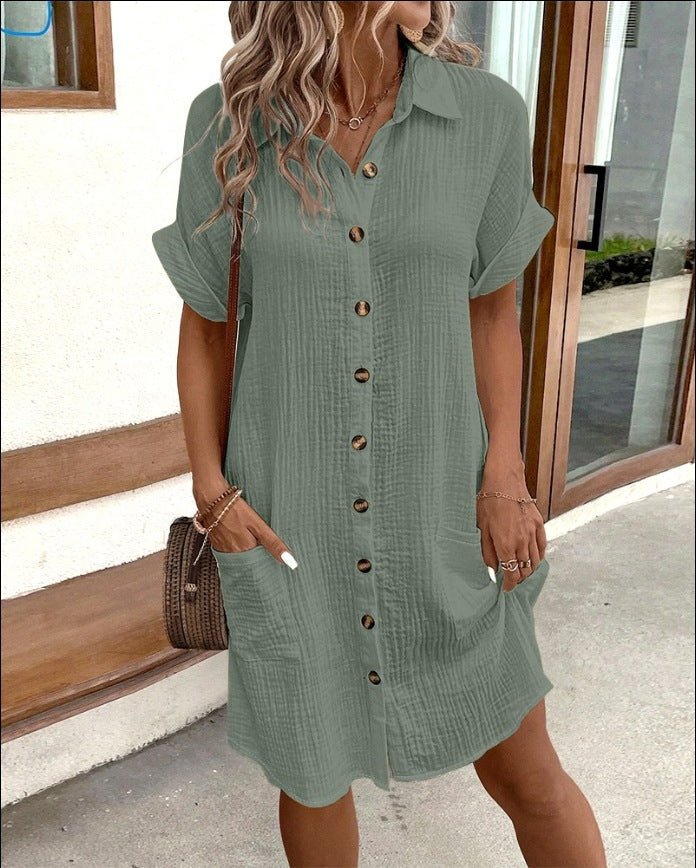 Robe d'Été Femme Légère et Confortable en Coton – Idéale pour Journées Chaudes, Design Chic Mi-Cuisse-5