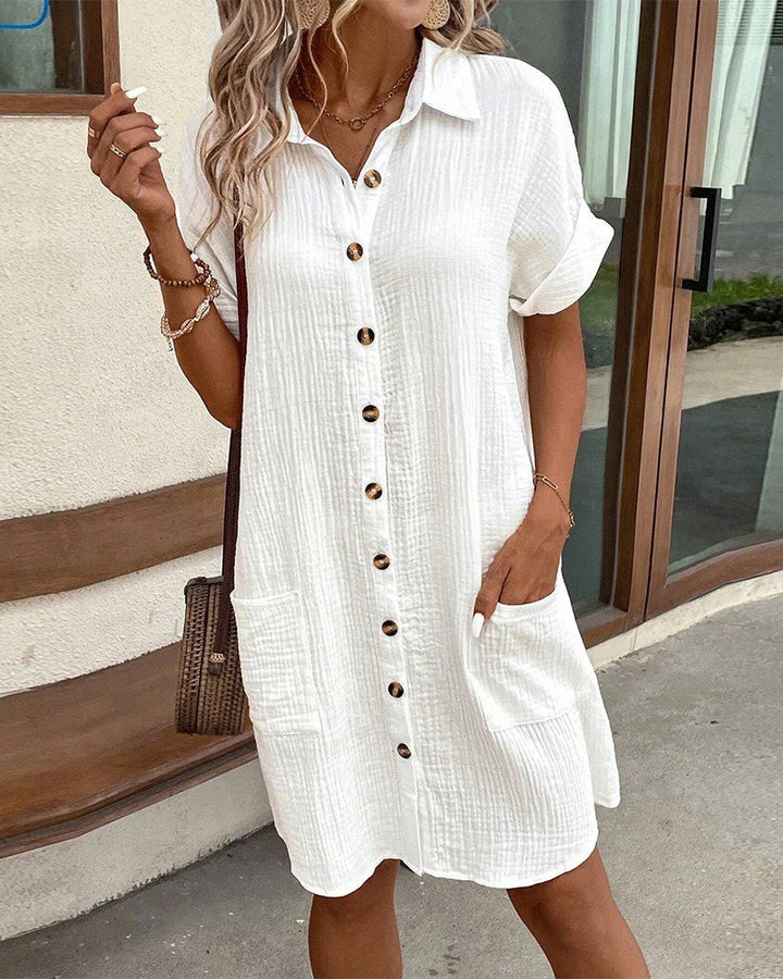 Robe d'Été Femme Légère et Confortable en Coton – Idéale pour Journées Chaudes, Design Chic Mi-Cuisse-6
