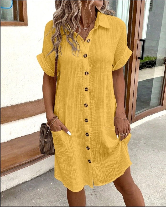 Robe d'Été Femme Légère et Confortable en Coton – Idéale pour Journées Chaudes, Design Chic Mi-Cuisse-2