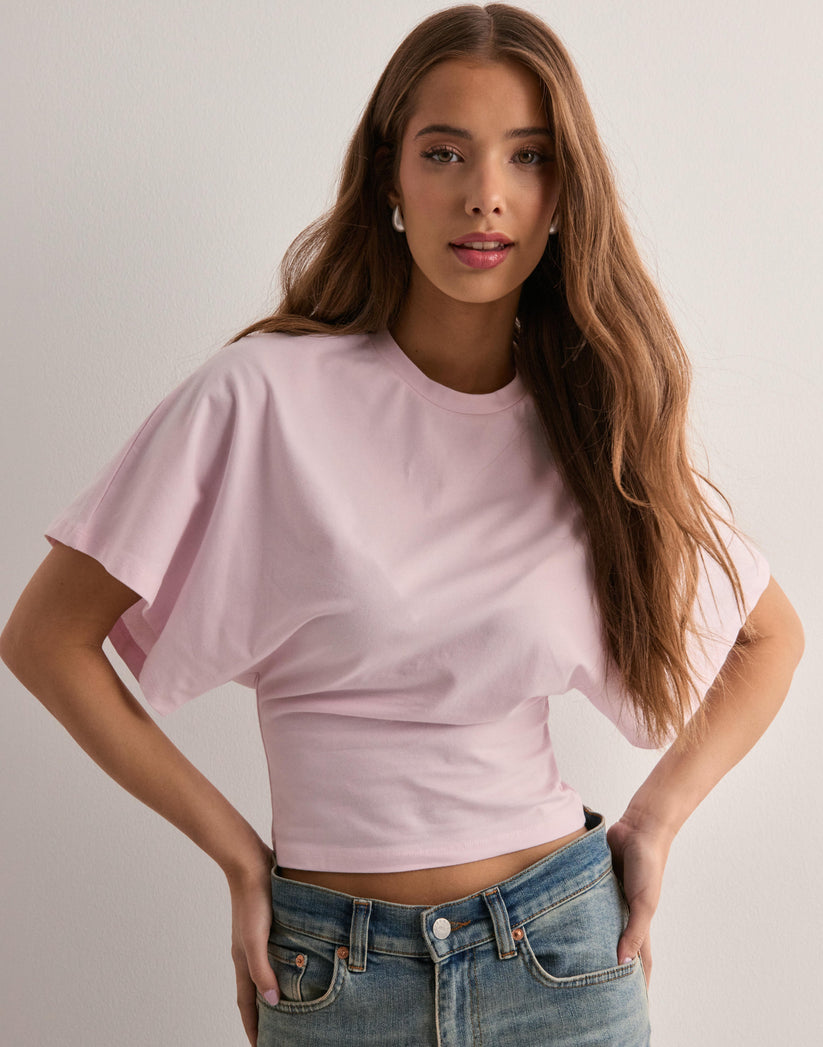 Tee Shirt Femme à Manches Larges, Tissu Doux et Respirant – Confort Élégant en Noir et Rose, Tailles S à XL-3