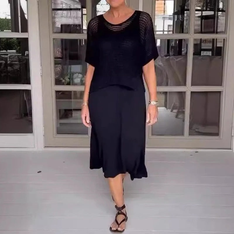 Ensemble Tailleur Femme Élégant en Deux Pièces en Viscose – Chic et Confortable pour Toutes les Occasions-1