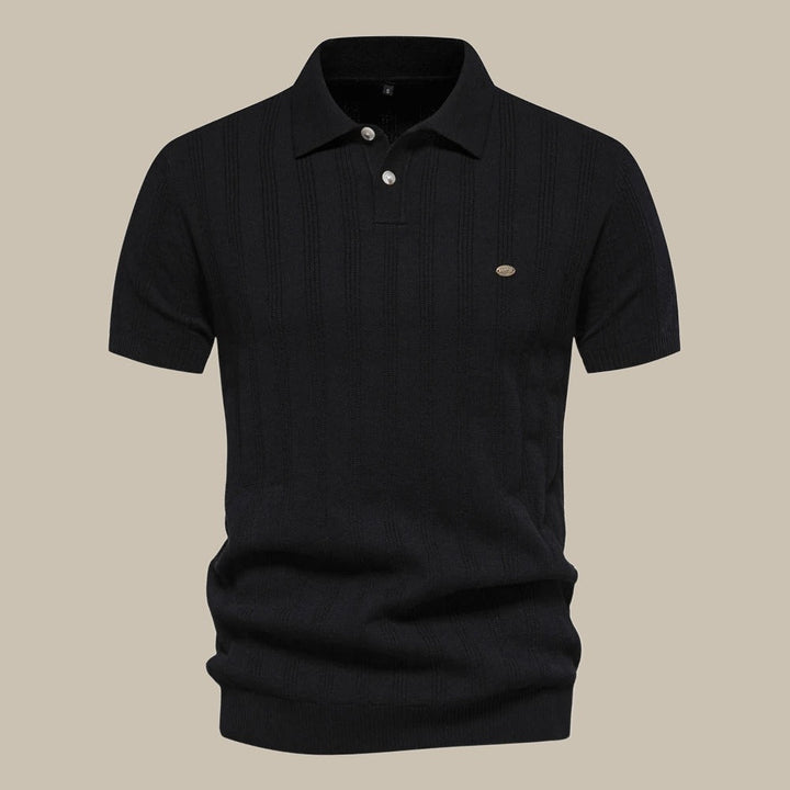 Polo Homme en Laine Mérinos Élégant à Manches Courtes – Confort et Style Polyvalent-3