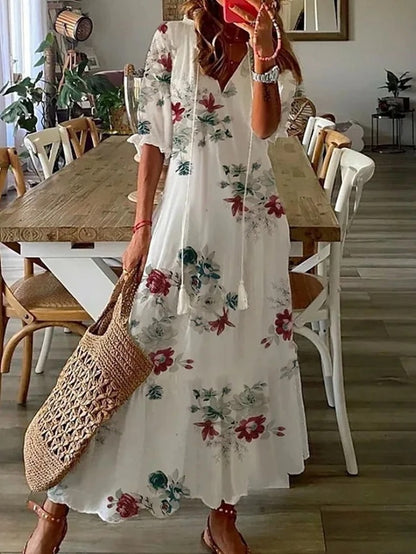 Variant image for Robe Longue Femme Bohème Dianna – Maxi Robe d'Été Confortable avec Couverture du Ventre-43